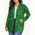 thumbnail image 2 of KIHOUT Women's Printed Cardigan Starry Pattern Pocket Design Relaxed Comfortable Fit, 2 of 5