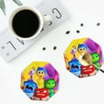 thumbnail image 4 of Lsque inside out 2 Pattern 4" Drink Coasters Set of 6, Leather Absorbent Coasters, Table Coaster Set Decorative Coffee Cup Coasters Housewarming Gift, 4 of 7