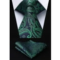 thumbnail image 5 of HISDERN Men's Green Suit Vest Formal Waistcoat Tuxedo Dress Vest Tie Set for Suit or Tuxedo 3PCS XL, 5 of 7