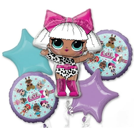 L.O.L. Surprise! Balloon Bouquet, Party Supplies, 5 Count