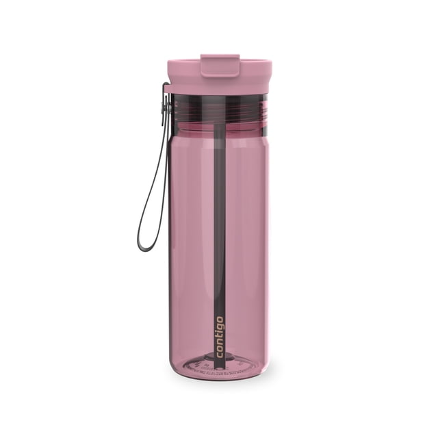 Contigo DualSip Plastic Water Bottle with Carrying Strap and 2-Way Lid, 24 oz (709 ml) – 100% Leak-Proof, Durable, Lightweight, BPA-Free Tritan, Dishwasher Safe