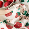 thumbnail image 2 of Sur La Table Kitchen Essentials  Quirky Strawberries Fruit Kitchen Towel 4-Pack Set - 16"x28" Pink, 2 of 5