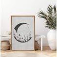 thumbnail image 3 of IDEA4WALL Framed Canvas Art Wall Decor Sun and Mountain Nature Scenery in Crescent Moon Prints - 16"x24", 3 of 4