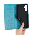 thumbnail image 5 of Designed for Samsung Galaxy S24 Case, Wrist Strap Flip Kickstand PU Leather Wallet Case Cash Card Slots Holder, Protective Shockproof Pattern Women Cover for Samsung Galaxy S24, Blue, 5 of 7