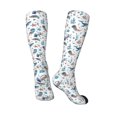 thumbnail image 4 of Daiia Sports Socks Undersea Animals Printed Novelty Crew Socks for Men Women Knee High Socks Cotton Socks Soft & Breathable Support Unisex Socks, 4 of 9