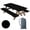 Black, variant on 3-Piece Picnic Table Bench Cover Set, Polyester Elastic Protector Liquid Repellent Wipeable for Backyard Garden Camping Patio Outdoor Furniture, Includes Drawstring Sack