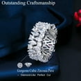 thumbnail image 6 of Cubic Zircon Crystal Big Circle Finger Ring for Brides Wedding Party Accessories, 6 of 7