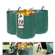 Reusable Yard Waste Bags, 72 Gallon Lawn And Leaf Bags 3 Pack, Heavy Duty Garden Bags, Standable Garden Waste Bag With 4 Handles, Camping Yard Recycling Bag For Leaves