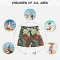 thumbnail image 6 of FORMRS Boys Swim Trunks Quick Dry Mesh Liner Boardshorts Sizes XS-XL, Christmas Blooms, 6 of 7