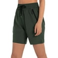 thumbnail image 4 of Hiauspor Womens Quick Dry Shorts with 3 Zipper Pockets, Workout Athletic Hiking Shorts, Sizes S-2XL, 4 of 6