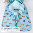 thumbnail image 5 of LollyBanks 0.5 TOG Cotton Baby Sleep Sack, 2-Way Zipper, Wearable Blanket, Plane Bear Print, 5 of 5