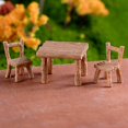thumbnail image 3 of Figurine DIY Fée Jardin Ornement Maison de Poupée 23 Types 3pcs Chaise Table, 3 of 8
