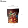 thumbnail image 4 of Decoraciones de fiesta de cumpleaños con temática Ninja de dibujos animados, vajilla desechable, vasos, platos, servilletas, fondo para niños, suministros de fiesta, 4 of 4