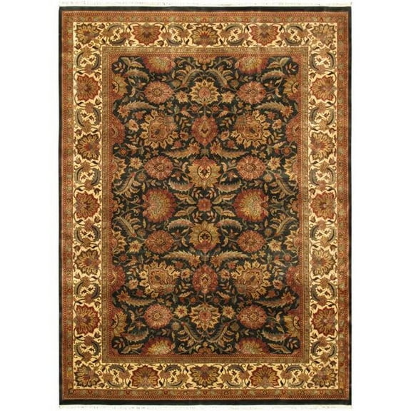 Pasargad Home Mogul Art Agra Collection Hand-Knotted Lamb's Wool Area Rug- 10' 2" X 14' 0"