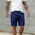 thumbnail image 3 of Thousandth Men's Summer Solid Color Relaxed Chino Shorts Casual Elastic Waist Drawstring Thin Breathable Pocket Shorts for Gym, Running, Basketball, 3 of 7