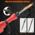 thumbnail image 4 of 2200W Demolition Jack Hammer 1400 BPM Jack Hammer Concrete Breaker Tool Kit, 2pcs Chisels Bit Set W/Case, Noise-Canceling Earplug, Shoulder Strap, 4 of 8