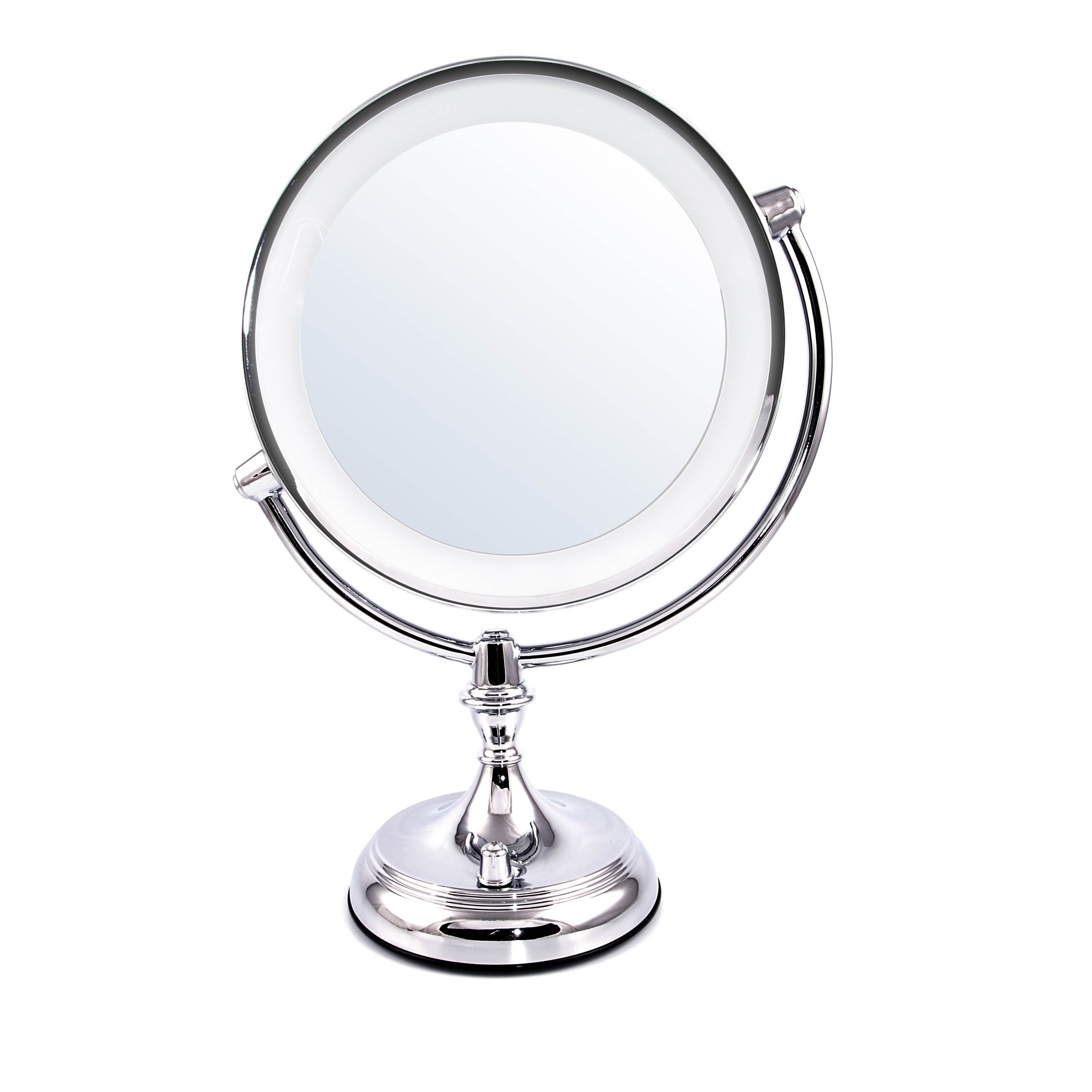 Ovente 9 5 Inch Dimmable Led Lighted Tabletop Vanity Mirror