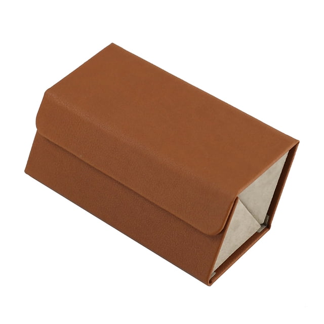 Organizador de anteojos de cuero plegable 2/3/4/5/6 caja de almacenamiento de gafas de sol de múltiples ranuras portátil de viaje para gafas Almacenamiento y organización del hogar L6403 marrón Inteprter HA003745-08B