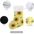 hgudesign Bees Sunflowers Cartoon Christmas Stockings Christmas