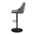 thumbnail image 3 of Powell Pierson 25-33" Indoor Adjustable Metal Swivel Bar Stool, Gray, 3 of 12