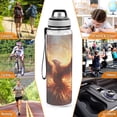 thumbnail image 7 of Bird Eagle Phoenix Fire Sports Water Bottle Portable Travel Mug 32oz BPA Free Leak Proof Straw Transparent Tritan for Gym Yoga Cycling Camping, 7 of 7