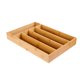 thumbnail image 5 of Bandeja de cubertería de madera de bambú Soporte de vajilla plana Cajón ordenado, 5 of 10