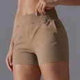 thumbnail image 2 of Womens Yoga Shorts Women’s Elastic Waist Summer Solid Casual With Pockets Outing Shorts Pants,Khaki XL, 2 of 7