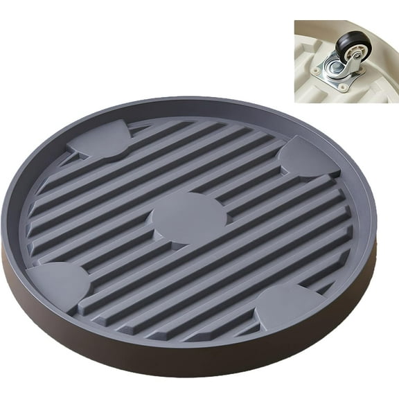 Plant Caddy with Wheels, Rolling Plant Stand with Casters Heavy Duty Plant Dolly, Plastic Plant Roller Base, Movable Planter Trolley for Heavy Duty Planter, Beige, 6.4in