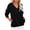 Black, variant on Womens Sweatshirt Sawvnm Women's Fashionable Casual Long-sleeved Pocket V-neck Capless Sweater Top Army Green XL