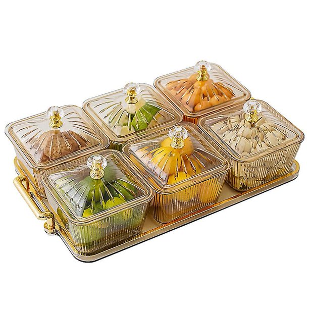 Vidrio Comentario Fruta Plato Bar Plato Hold Fruta Seca F