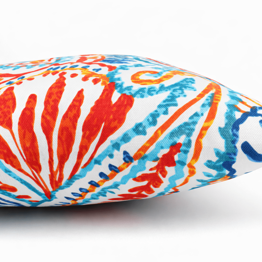 2-Pack Waterproof Outdoor Throw Pillows, 18x18 Inch, Vibrant Paisley Water-Resistant Patio Pillows for Deck, Porch & Garden