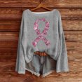 thumbnail image 2 of RXMEKW Chandail Graphique pour la Journée de Sensibilisation au Cancer du Sein pour Femmes, Col Rond, Manches Longues, Tricoté, 95 % Polyester 5 % Spandex, Noir, 2 of 4