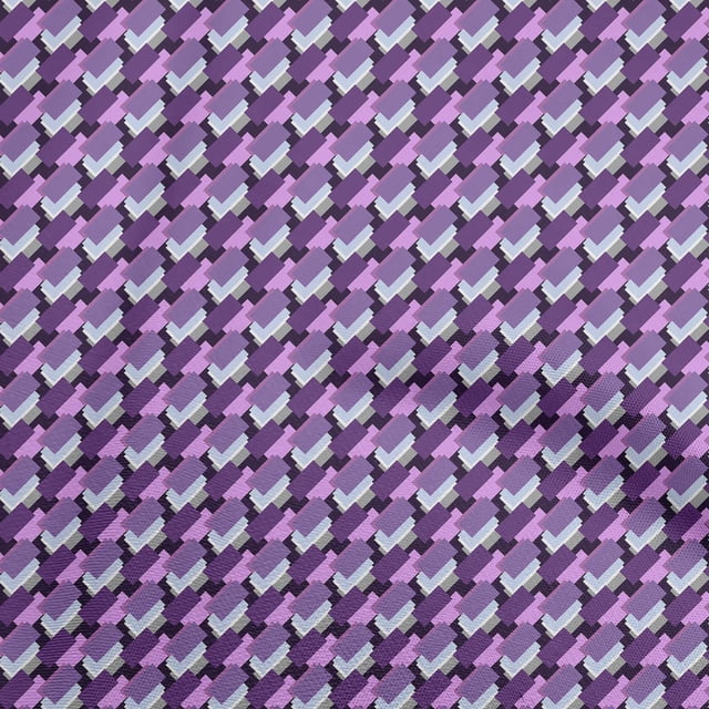 oneOone Velvet Purple Fabric Geometric Sewing Material Print Fabric By The Yard 58 Inch Wide
