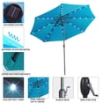thumbnail image 6 of 9ft Patio Umbrella Outdoor Market 32 LED Solar Umbrella with Tilt and Crank(Light Blue), 6 of 13