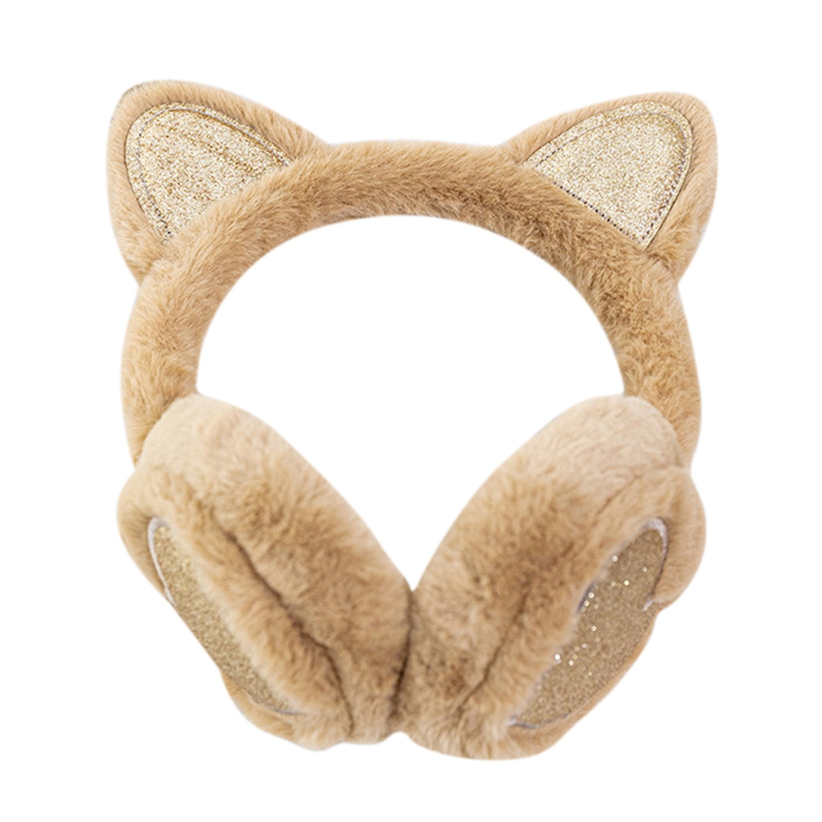 Puawkoer Winter Warm Earmuffs Are Soft And Warm Knitted Plush Earmuffs