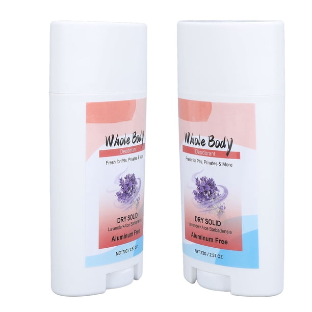 Stick Corporal Total, 2pcs Limpio Portátil 73 G de Larga Duración Antitranspirante A Base de Planta para la Axila para el Hombre