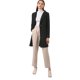 thumbnail image 4 of Abrigo Largo De Invierno De Negocios Minimalista Sin Cuello De Longitud Media Para Mujer Negro XS, 4 of 6