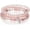 Pink, variant on Stackable Beaded Bracelets for Women Boho Multi Layer Stretch Bracelets Natural Stone Bead Bracelet with Leaf Charm Jewelry for Women