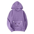 thumbnail image 6 of Yteetum Hoodies for Women Oversized Drawstring Front Carry Pet Pouch Pullover Hooded Sweatshirts Womens Pet Graphic Print Loose Pet Big Pockets Long Sleeve Hooded Sweatshirt Fall Clothes Clothes, 6 of 7