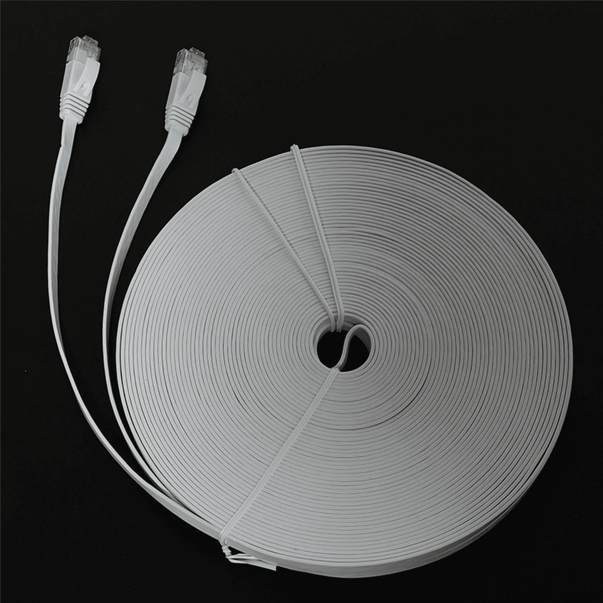 3X Cat 6 Ethernet Cable 100 Ft (30 Meters) Flat Slim Long Internet Network LAN Patch Cords,Cat6 High Speed Computer Wire,3 x ethernet cable,White