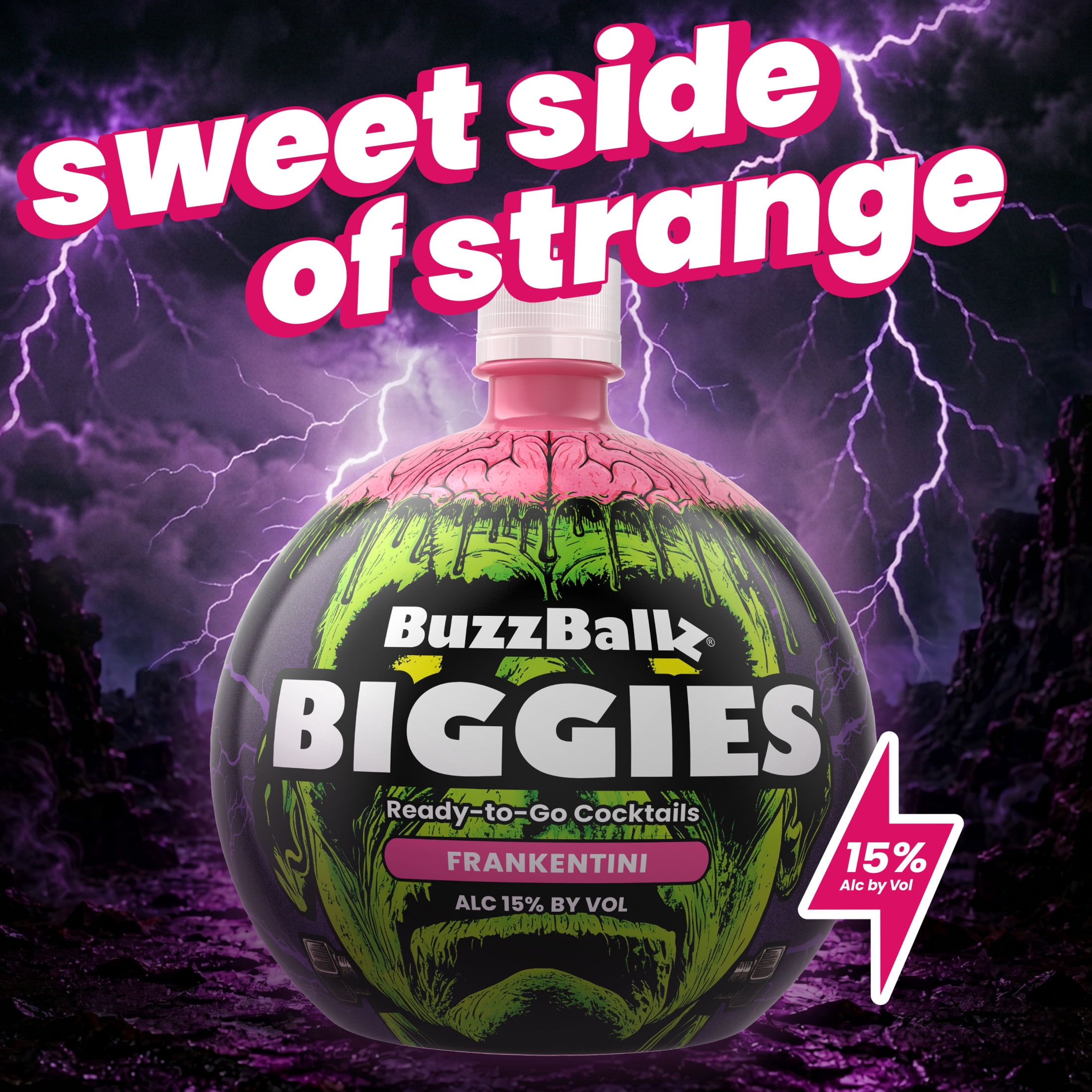BuzzBallz Biggies Frankentini Cocktail, 1.75l, 30 Proof (15% ABV)