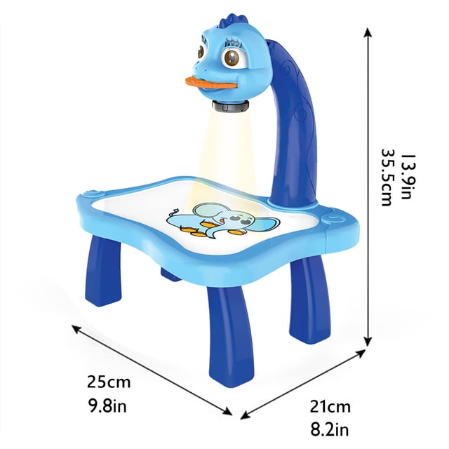 Dvkptbk Child Smart Projector Desk With Light & Music Learning Painting Machine Toy