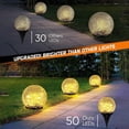 thumbnail image 4 of Cracked Glass Solar Ball Lights Outdoor Waterproof - 2 Pack, 4 of 6