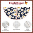thumbnail image 3 of Bingfone Christmas Tree Skirt Mat Christmas Decoration Interior 36" -Daisy Floral, 3 of 6