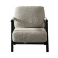 thumbnail image 2 of Cid Bali 28 Inch Accent Chair- Gray Polyester- Cushions- Black Metal- Wood, 2 of 5