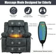 thumbnail image 7 of PAPROOS Recliner Chair, Electric Power Lift Recliner with Heat Therapy and Massage Function, Large Size Lift Chair with Remote and Side Pocket, Oversized Power Reclining Sofa, Gray Blue, 7 of 7