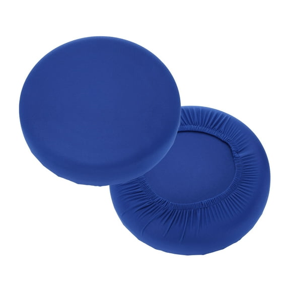 Uxcell 2 Pack Stool Covers Round, 11-15 Inch Bar Stool Covers Washable Dustproof Slipcover Seat Cushion with Elastic for Bar Kitchen Living Room Decor, Dark Blue