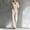Apricot, variant on Morttic Women's Elegant Cold Shoulder V-Neck Slim Fit Jumpsuit – Ruched Waist Wide Leg Office Party Romper with Side Pockets Apricot,S