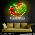 thumbnail image 3 of Craftnamesign Tostadas Neon Sign, Mexican Food Wall Decor, Restaurant Open Wall Art, 3 of 5