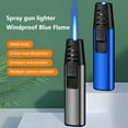 thumbnail image 3 of Fankiway Scorch Torch Lighter, Windproof Straight Torch Blue Flame Lighter Butane Torch Turbine Torcher Inflatable Gas Windproof Lighter Refillable Butane Lighter For Outdoor BBQ Baking, 3 of 10